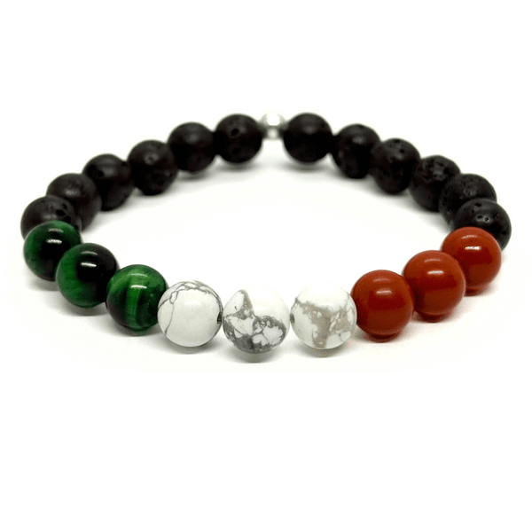Pulsera de Minerales Tricolor Mes Patrio