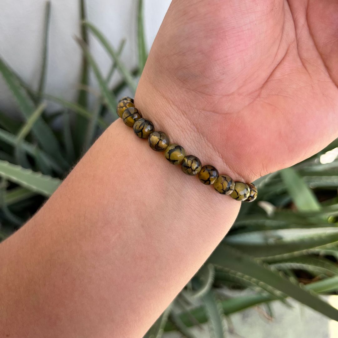 Pulsera de Ágata Vena de Dragón