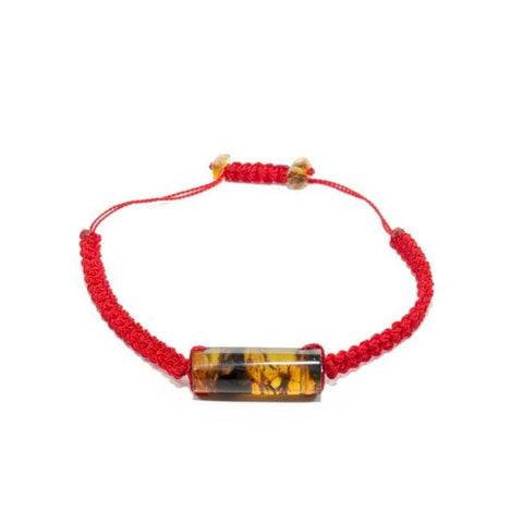 Pulsera de Ámbar de Chiapas en Forma Cilíndrica