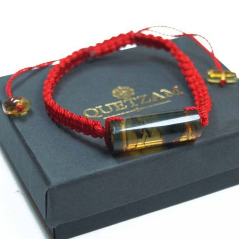 Pulsera de Ámbar de Chiapas en Forma Cilíndrica