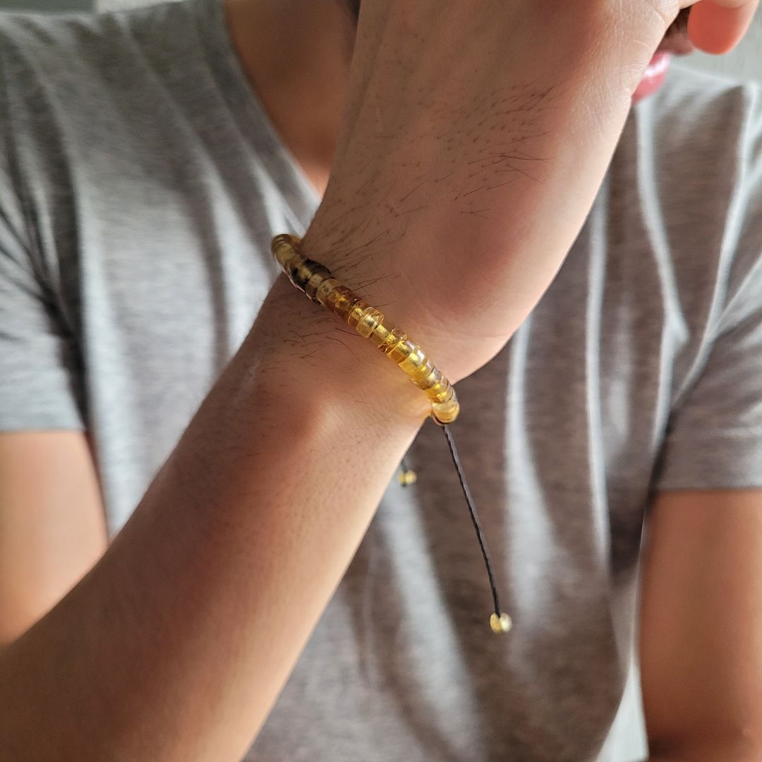 Pulsera de Ámbar de Chiapas en Forma de Pucas