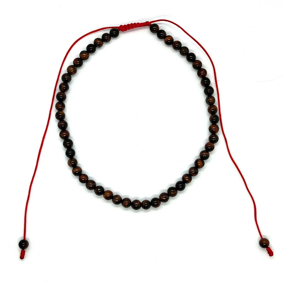 Collar de Ojo de Tigre Rojo