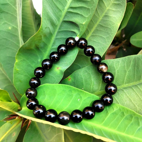 Pulsera de Obsidiana Dorada