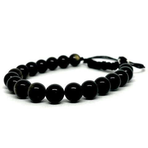 Pulsera de Obsidiana Dorada