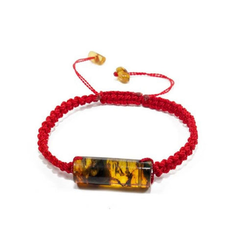 Pulsera de Ámbar de Chiapas en Forma Cilíndrica