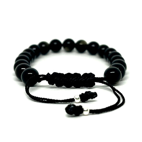 Pulsera de Obsidiana Dorada