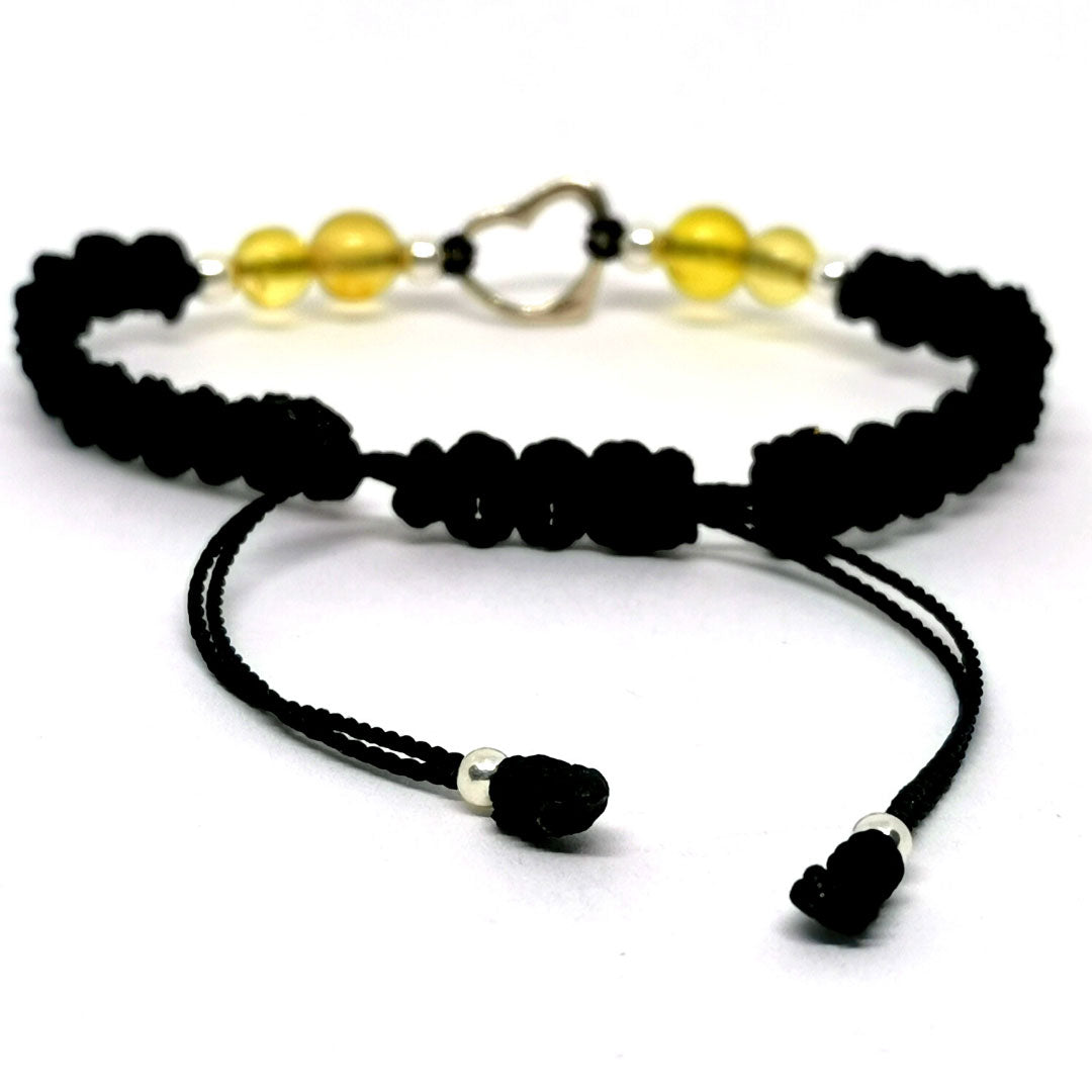 Pulsera de Ámbar Con Plata "Amor Por Siempre"