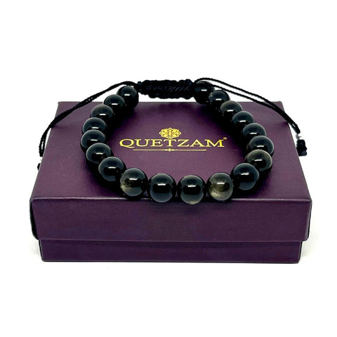 Pulsera de Obsidiana Dorada