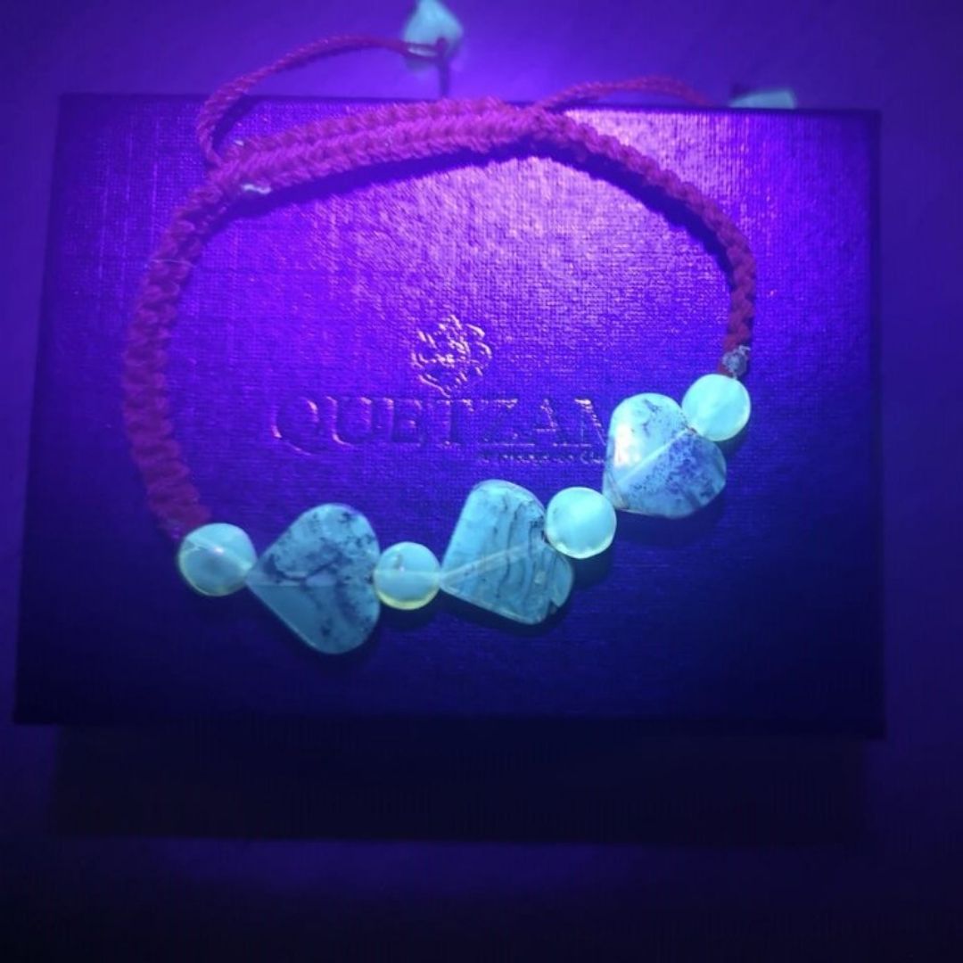 Pulsera de 3 Corazones de Ámbar de Chiapas Multiamor