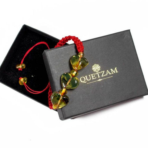 Pulsera de 3 Corazones de Ámbar de Chiapas Multiamor