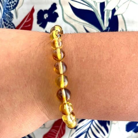Pulsera de perlas de Ámbar de Chiapas amarillo