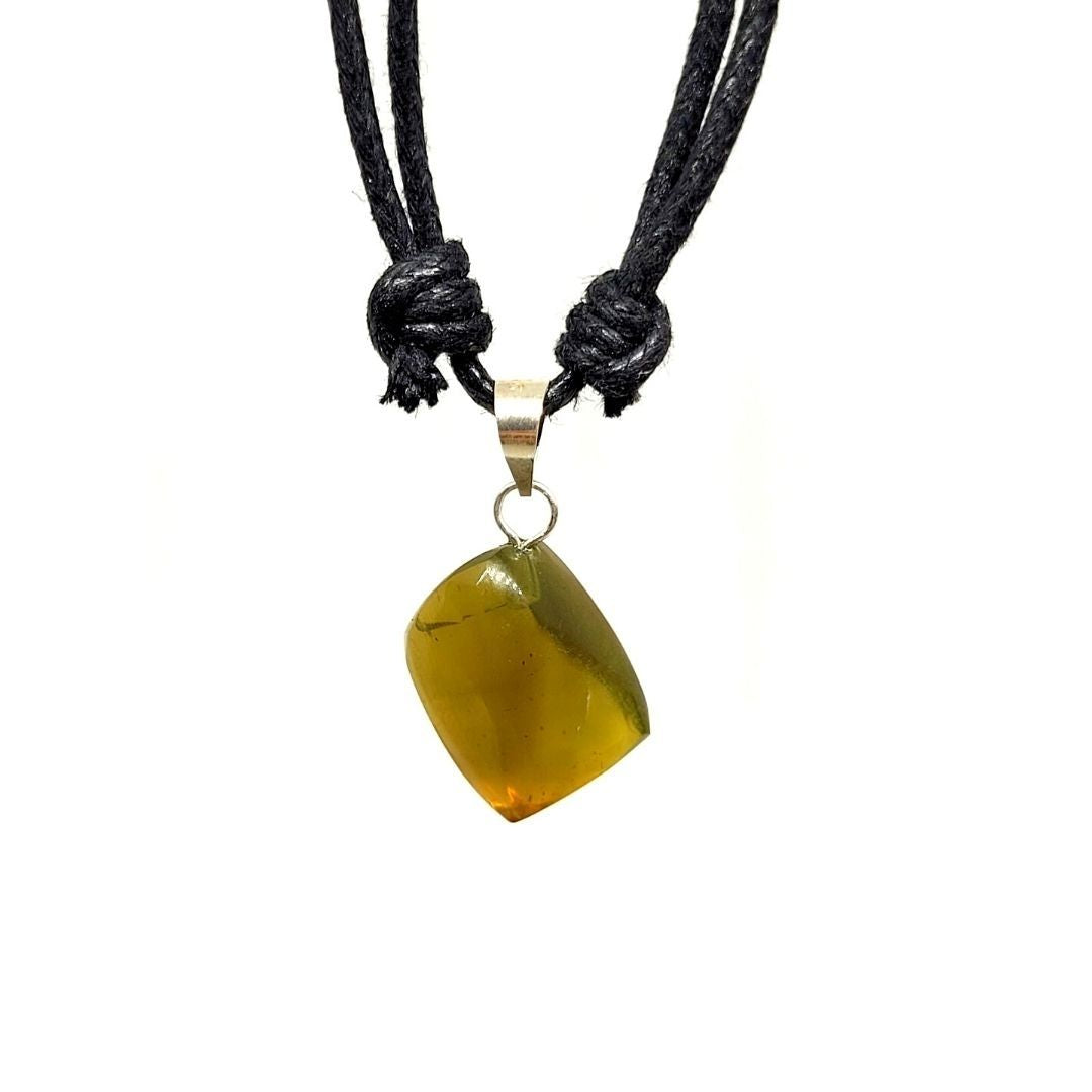 Promoción Limitada Collar de Ámbar Verde 2.0 CM